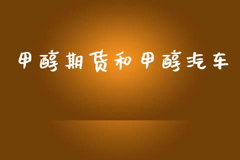 甲醇期货和甲醇汽车