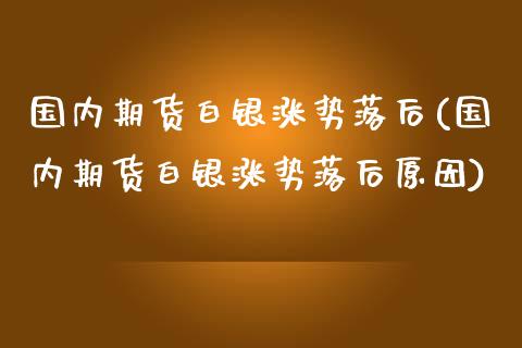 国内期货白银涨势落后(国内期货白银涨势落后原因)