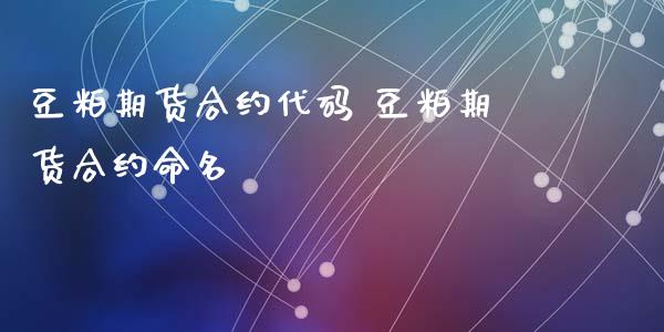 豆粕期货合约代码 豆粕期货合约命名