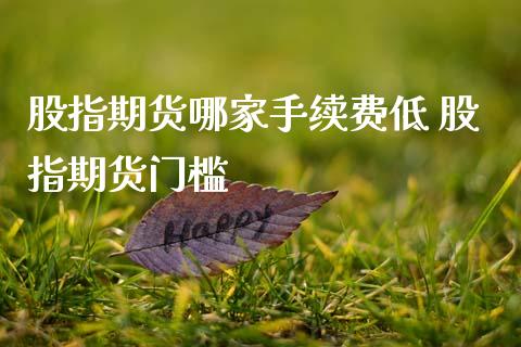 股指期货哪家手续费低 股指期货门槛