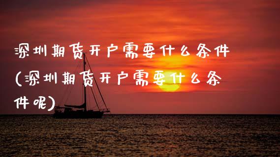 深圳期货开户需要什么条件(深圳期货开户需要什么条件呢)