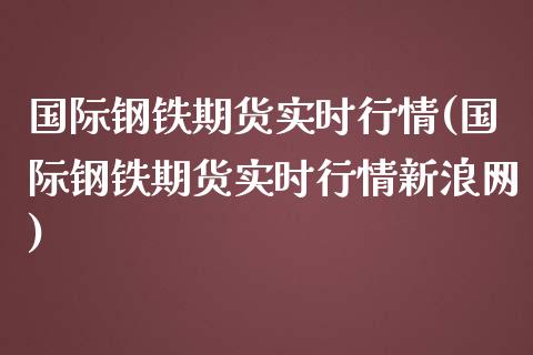 国际钢铁期货实时行情(国际钢铁期货实时行情新浪网)