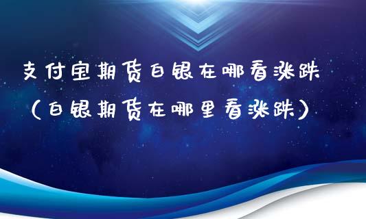 支付宝期货白银在哪看涨跌(白银期货在哪里看涨跌)_期货交易所_第1张_宇龙理财网 支付宝期货白银在哪看涨跌(白银期货在哪里看涨跌)_https://www.dglong8.com_期货交易所_第1张