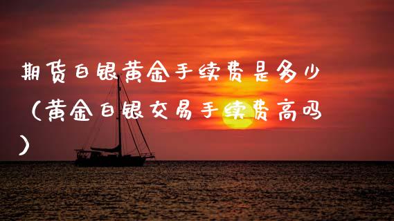 期货白银黄金手续费是多少（黄金白银交易手续费高吗）