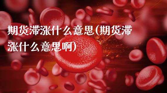 期货滞涨什么意思(期货滞涨什么意思啊)