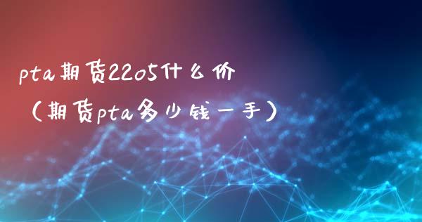 pta期货22o5什么价（期货pta多少钱一手）