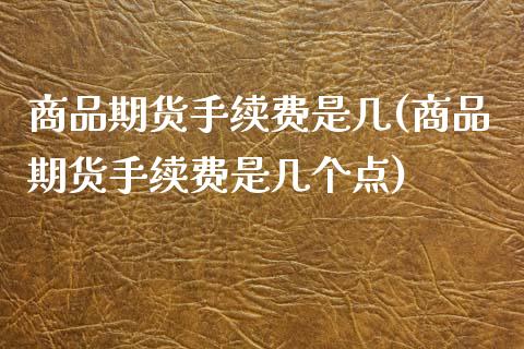 商品期货手续费是几(商品期货手续费是几个点)