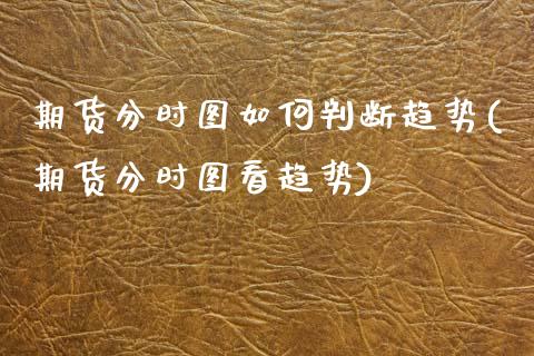 期货分时图如何判断趋势(期货分时图看趋势)