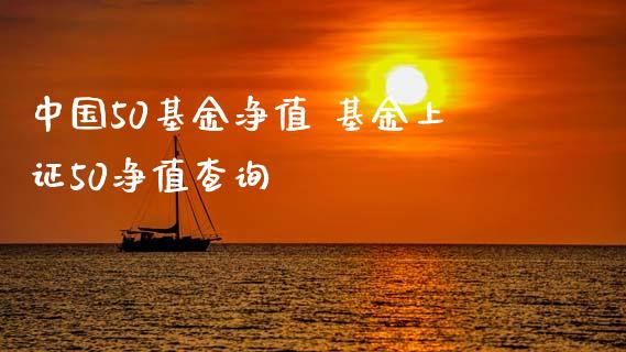 中国50基金净值 基金上证50净值查询