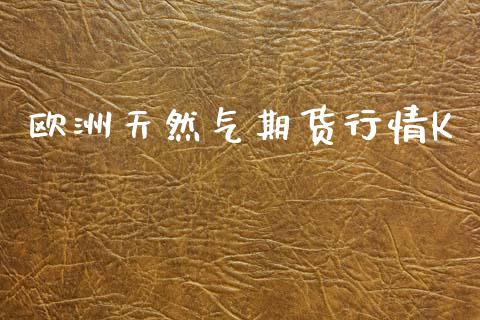 欧洲天然气期货行情K