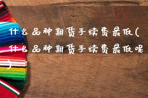 什么品种期货手续费最低(什么品种期货手续费最低呢)