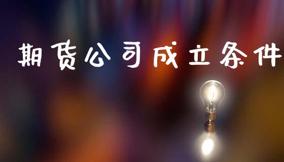 期货公司成立条件