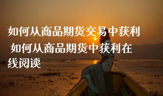 如何从商品期货交易中获利 如何从商品期货中获利在线阅读