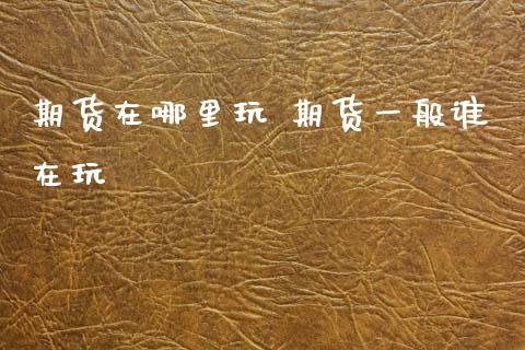 期货在哪里玩 期货一般谁在玩