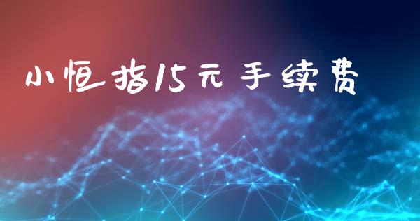 小恒指15元手续费