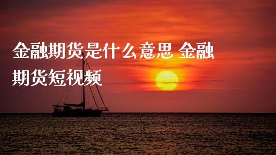金融期货是什么意思 金融期货短视频