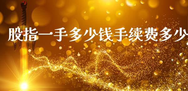 股指一手多少钱手续费多少