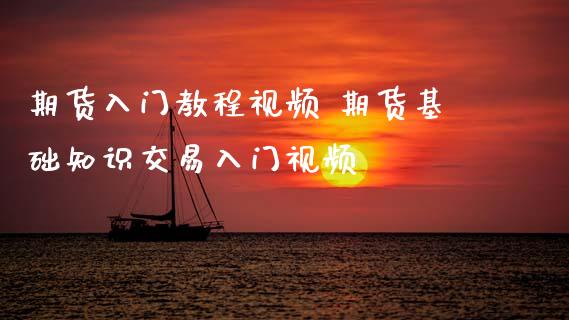 期货入门教程视频 期货基础知识交易入门视频
