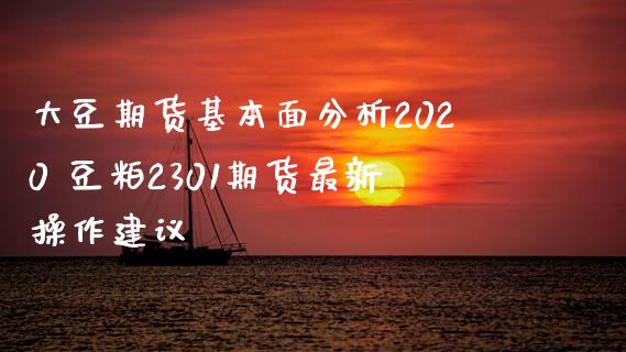 大豆期货基本面分析2020 豆粕2301期货最新操作建议