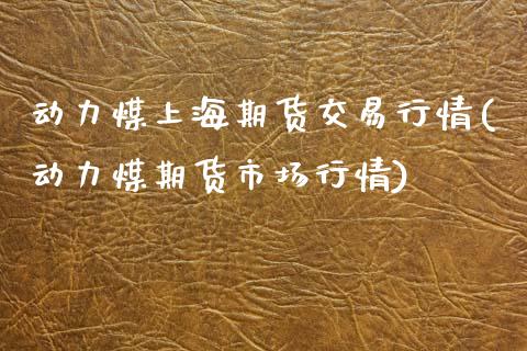 动力煤上海期货交易行情(动力煤期货市场行情)