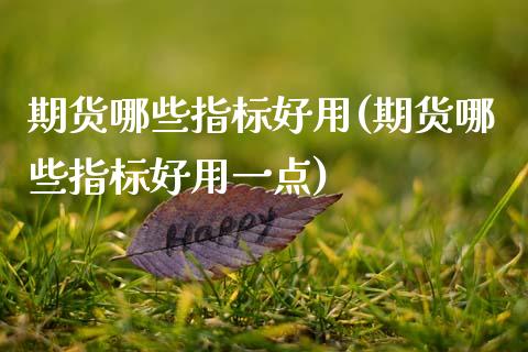 期货哪些指标好用(期货哪些指标好用一点)