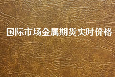 国际市场金属期货实时价格