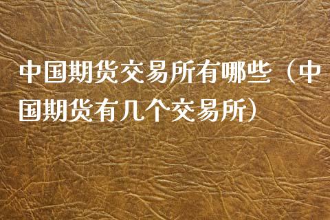 中国期货交易所有哪些（中国期货有几个交易所）