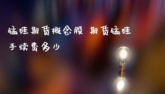 锰硅期货概念股 期货锰硅手续费多少