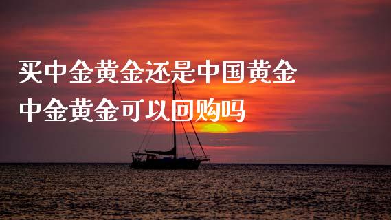 买黄金还是中国黄金 黄金可以回购吗