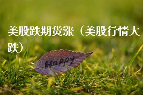 美股跌期货涨（美股行情大跌）