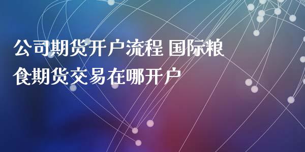 公司期货开户流程 国际粮食期货交易在哪开户
