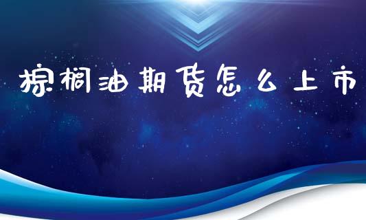 棕榈油期货怎么上市