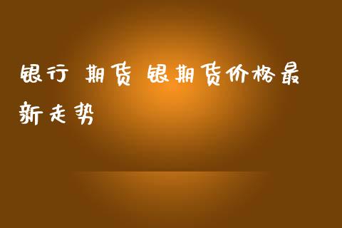 银行 期货 银期货价格最新走势