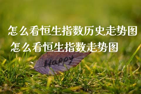 怎么看恒生指数历史走势图 怎么看恒生指数走势图