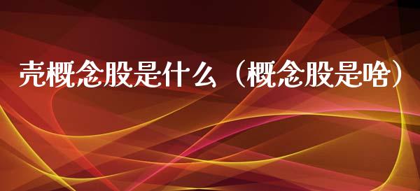 壳概念股是什么（概念股是啥）