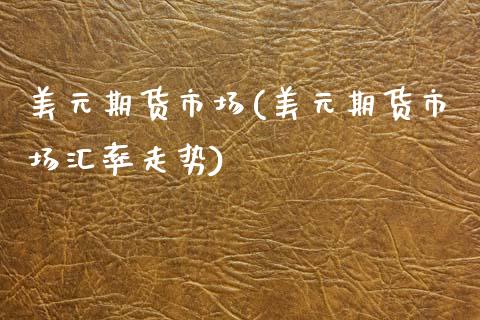 美元期货市场(美元期货市场汇率走势)