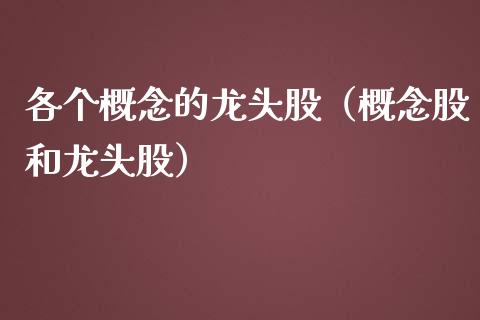 各个概念的龙头股(概念股和龙头股)_财经要闻_第1张_宇龙理财网 各个概念的龙头股(概念股和龙头股)_https://www.dglong8.com_财经要闻_第1张
