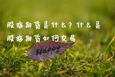 股指期货是什么? 什么是股指期货如何交易_https://www.dglong8.com_内盘期货_第1张