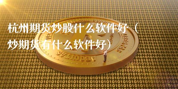 杭州期货炒股什么软件好（炒期货有什么软件好）