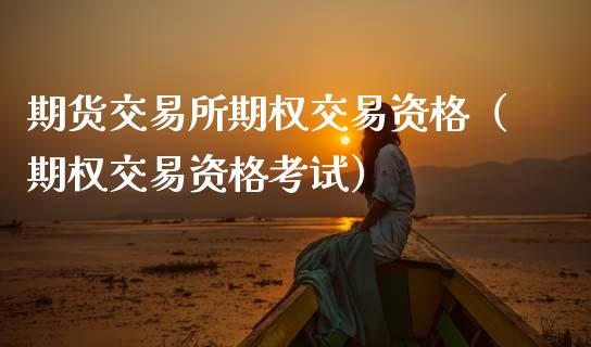 期货交易所期权交易资格（期权交易资格考试）