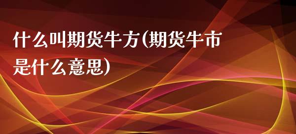 什么叫期货牛方(期货牛市是什么意思)