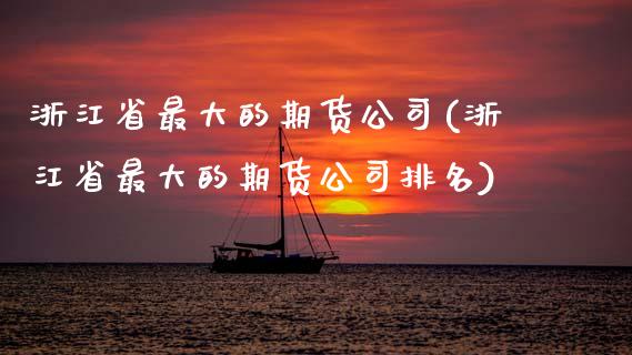 浙江省最大的期货公司(浙江省最大的期货公司排名)