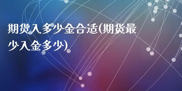 期货入多少金合适(期货最少入金多少)