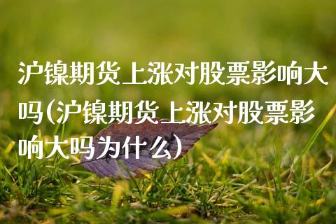 沪镍期货上涨对股票影响大吗(沪镍期货上涨对股票影响大吗为什么)