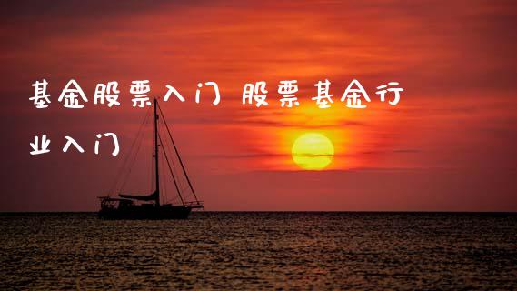 基金股票入门 股票基金行业入门