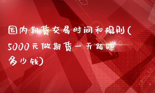 国内期货交易时间和规则(5000元做期货一天能赚多少钱)