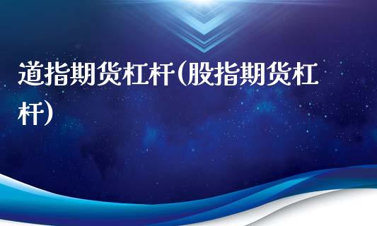 道指期货杠杆(股指期货杠杆)