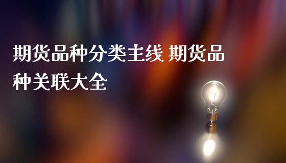 期货品种分类主线 期货品种关全