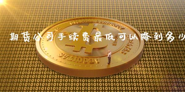 期货公司手续费最低可以降到多少
