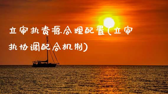 立审执资源合理配置(立审执协调配合机制)